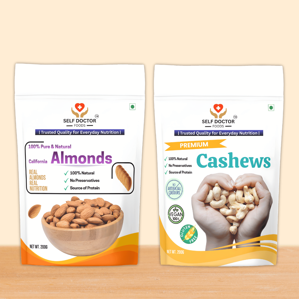 almonds and cashews
