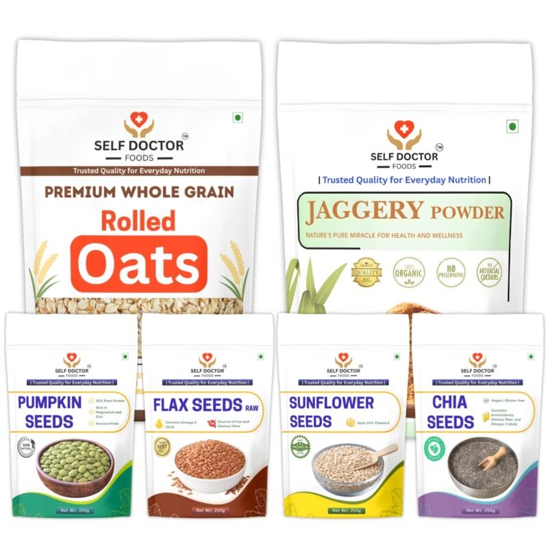 Complete Breakfast Combo | Seeds + Oats + Jaggery (1900g)